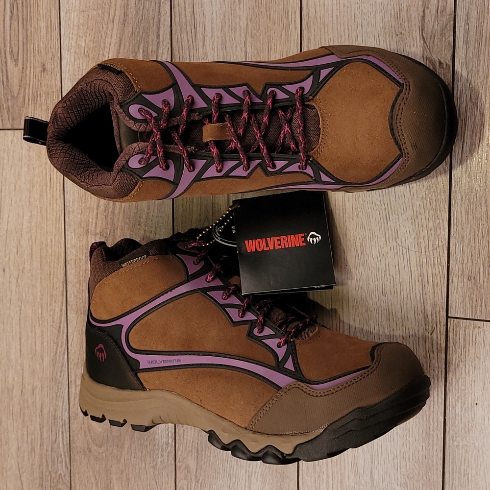 WOLVERINE Fairmont Safety Toe Brown Leather‎ Sz 10 M Womens Hiker Work Boots NEW